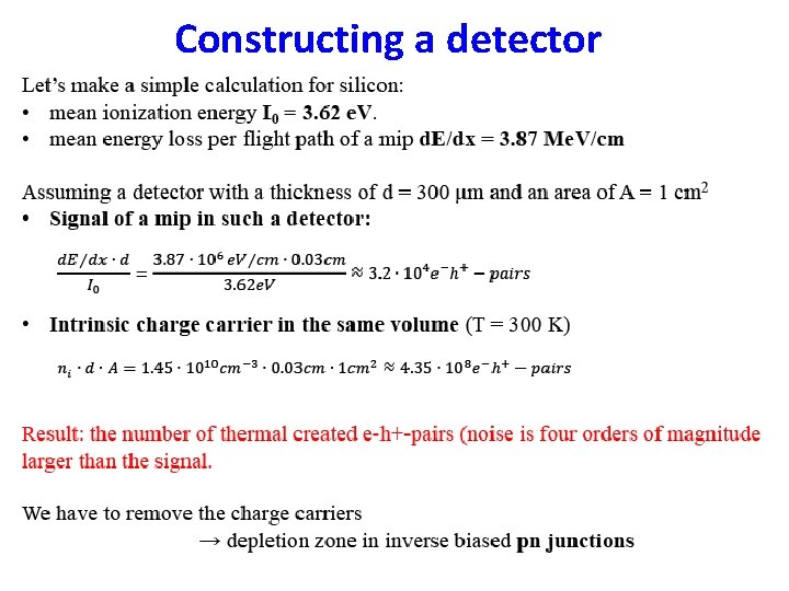 Constructing a detector 