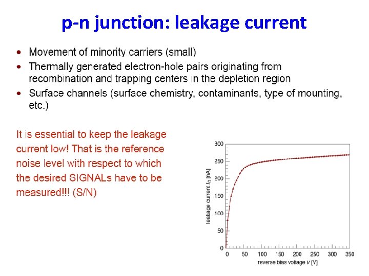 p-n junction: leakage current 