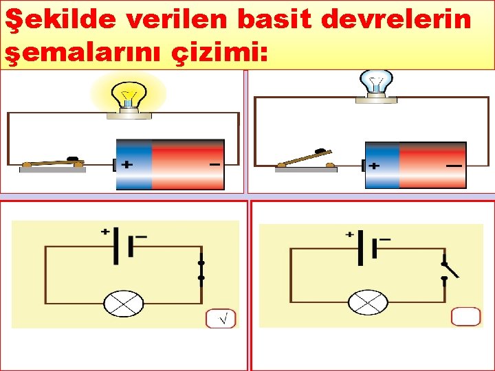 Şekilde verilen basit devrelerin şemalarını çizimi: 19 