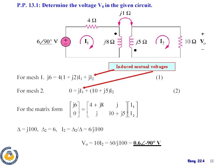 Induced mutual voltages Eeng 224 11 