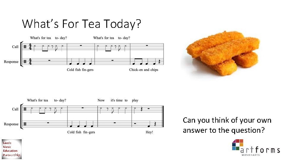 What’s For Tea Today? Can you think of your own answer to the question?