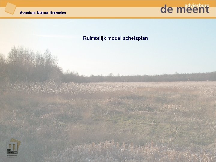 Avontuur Natuur Harmelen Ruimtelijk model schetsplan 