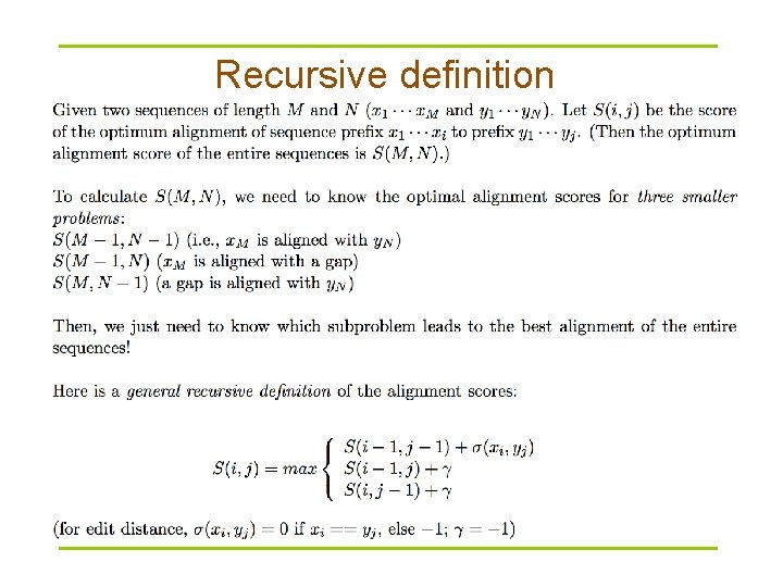 Recursive definition 