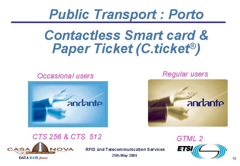 Public Transport : Porto Contactless Smart card & ® Paper Ticket (C. ticket )