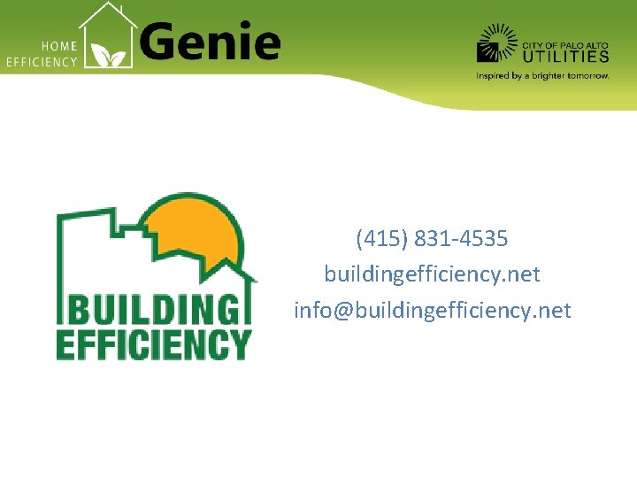 (415) 831 -4535 buildingefficiency. net info@buildingefficiency. net 