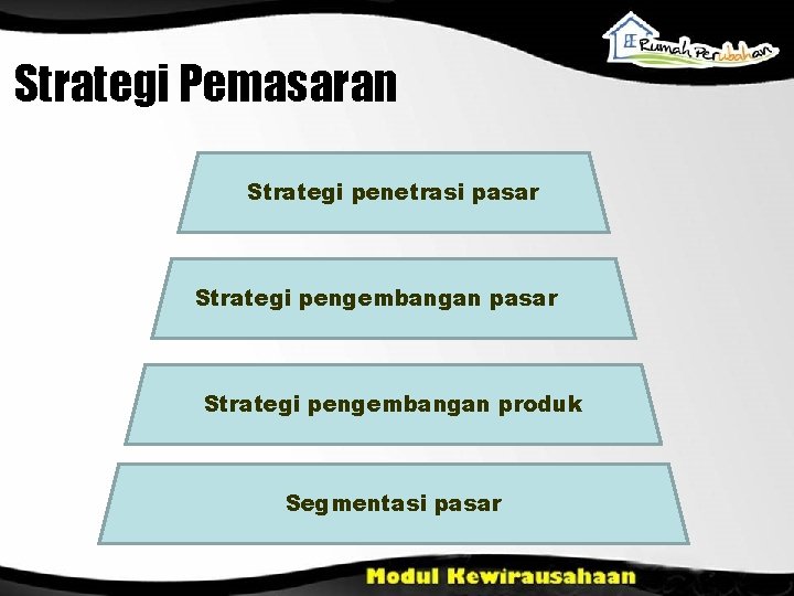 Strategi Pemasaran Strategi penetrasi pasar Strategi pengembangan produk Segmentasi pasar 