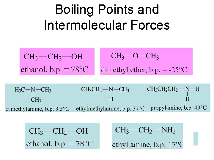 Boiling Points and Intermolecular Forces 