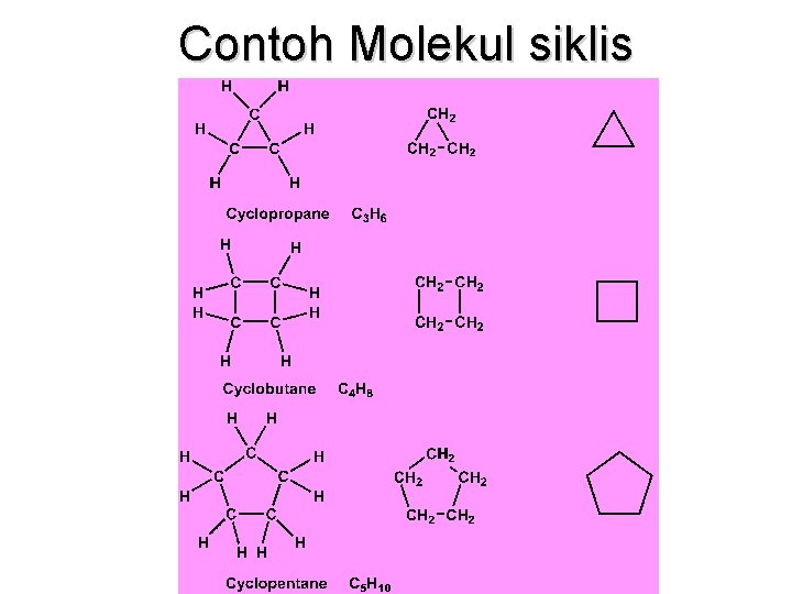 Contoh Molekul siklis 