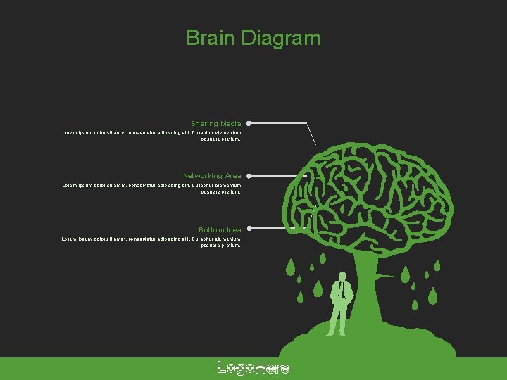 Brain Diagram Sharing Media Lorem ipsum dolor sit amet, consectetur adipiscing elit. Curabitur elementum