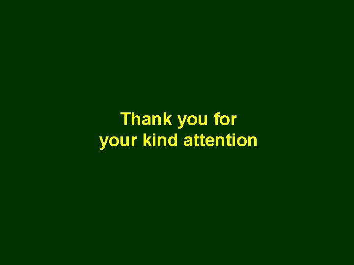 Thank you for your kind attention 