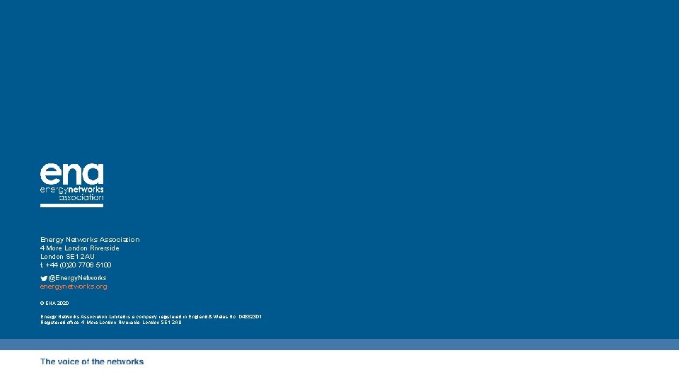 Energy Networks Association 4 More London Riverside London SE 1 2 AU t. +44