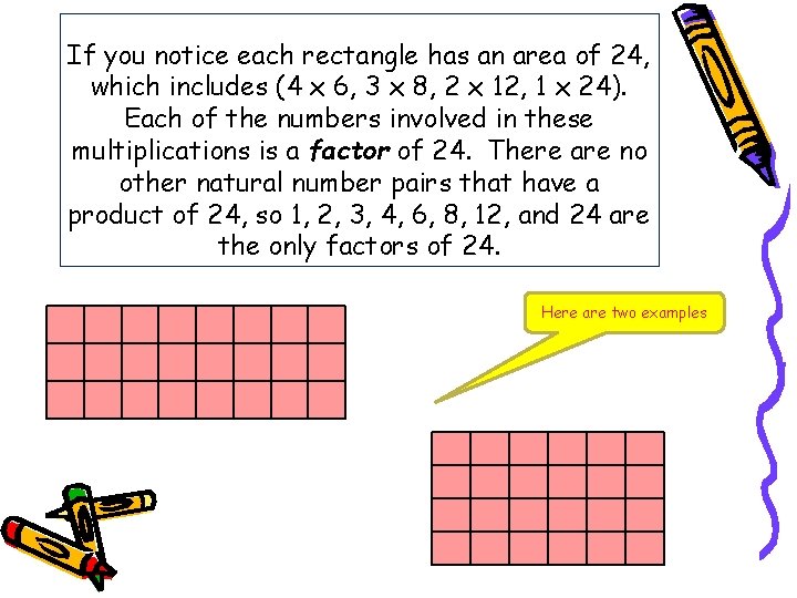 If you notice each rectangle has an area of 24, which includes (4 x