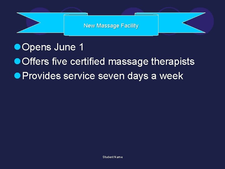 New Massage Facility l Opens June 1 l Offers five certified massage therapists l