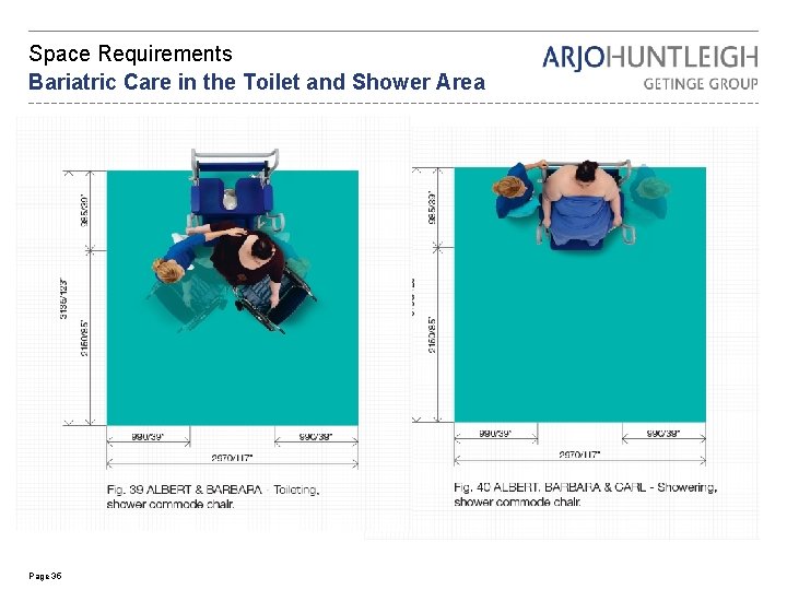 Space Requirements Bariatric Care in the Toilet and Shower Area Page 35 