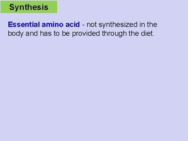 Protein metabolism II v Metabolism of Aromatic amino