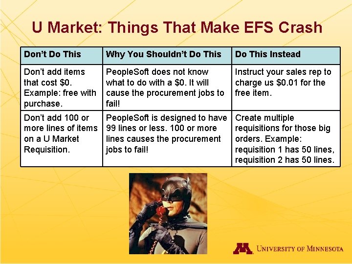U Market: Things That Make EFS Crash Don’t Do This Why You Shouldn’t Do