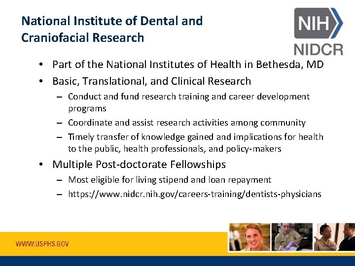 National Institute of Dental and Craniofacial Research • Part of the National Institutes of
