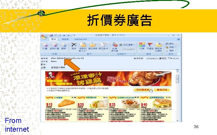 折價券廣告 From internet 36 折價券廣告 From internet 36