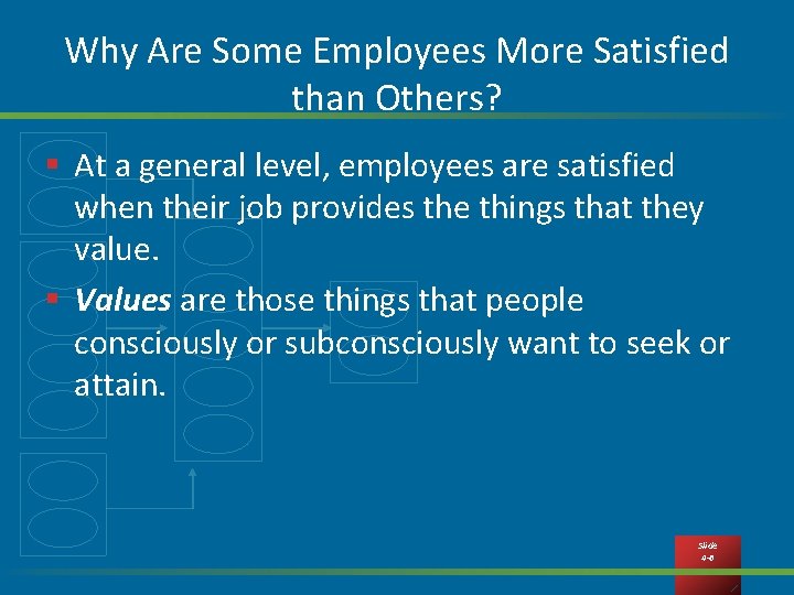 Why Are Some Employees More Satisfied than Others? § At a general level, employees