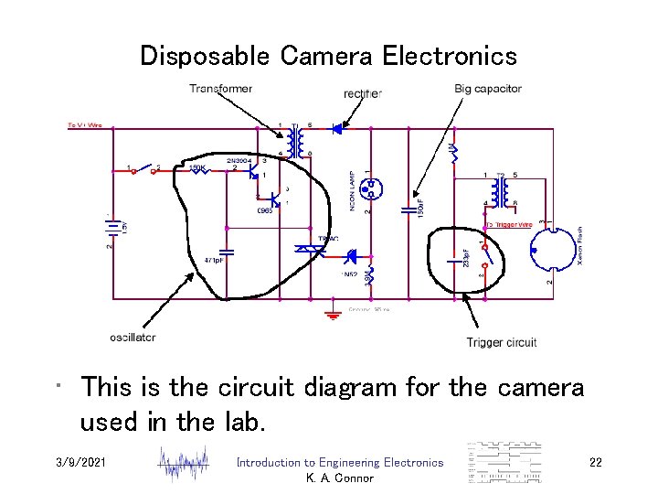 Disposable Camera Electronics • This is the circuit diagram for the camera used in