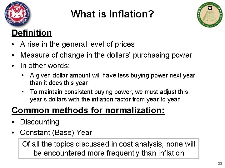 What is Inflation? Definition • A rise in the general level of prices •