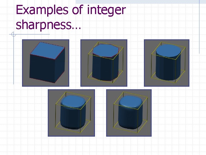 Examples of integer sharpness… 