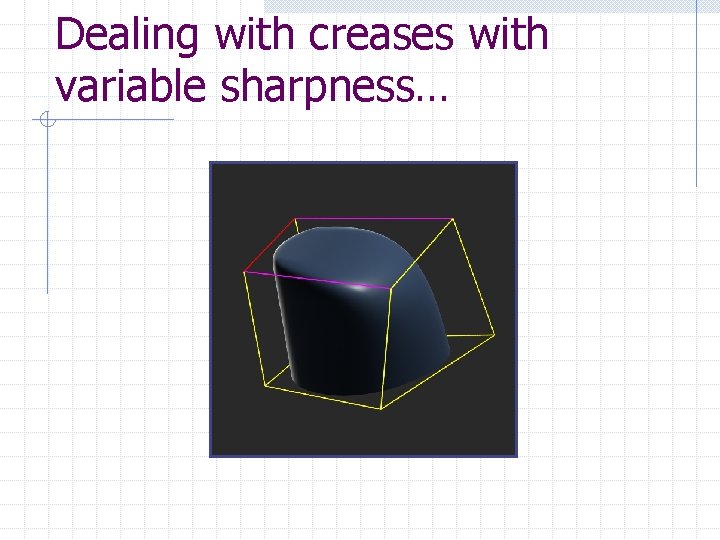 Dealing with creases with variable sharpness… 