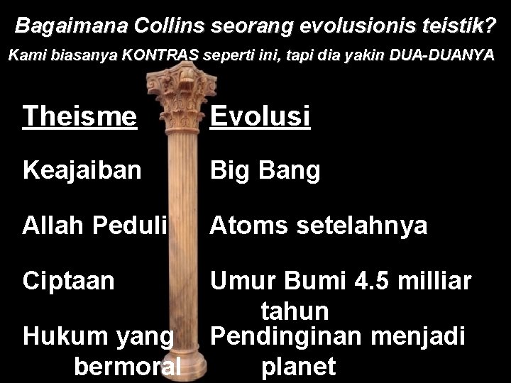 Bagaimana Collins seorang evolusionis teistik? Kami biasanya KONTRAS seperti ini, tapi dia yakin DUA-DUANYA