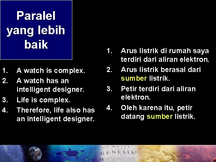 Paralel yang lebih baik 1. 2. 3. 4. A watch is complex. A watch