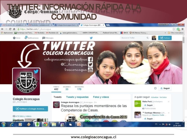 TWITTER: INFORMACIÓN RÁPIDA A LA COMUNIDAD TWITTER: INFORMACIÓN RÁPIDA A LA COMUNIDAD