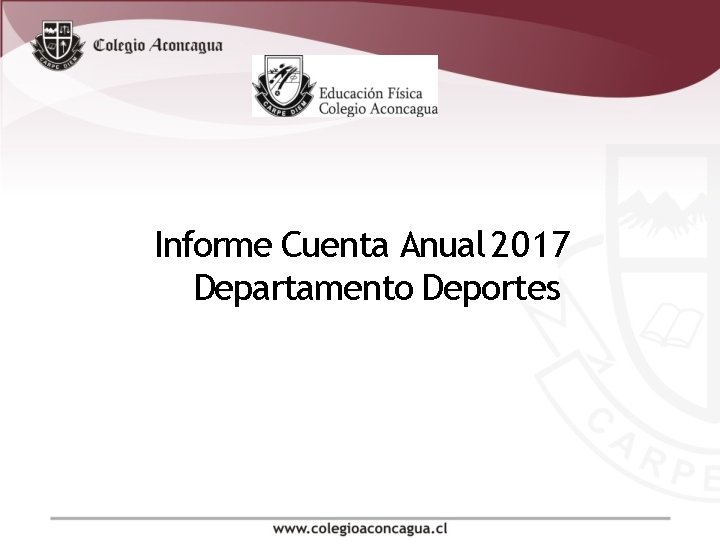 Informe Cuenta Anual 2017 Departamento Deportes 