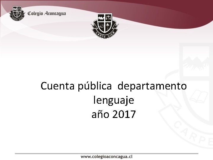  Cuenta pública departamento lenguaje año 2017 