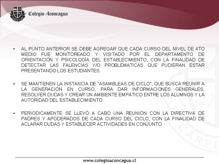 • AL PUNTO ANTERIOR SE DEBE AGREGAR QUE CADA CURSO DEL NIVEL DE • AL PUNTO ANTERIOR SE DEBE AGREGAR QUE CADA CURSO DEL NIVEL DE