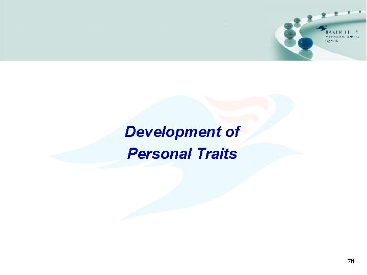 Development of Personal Traits 78 