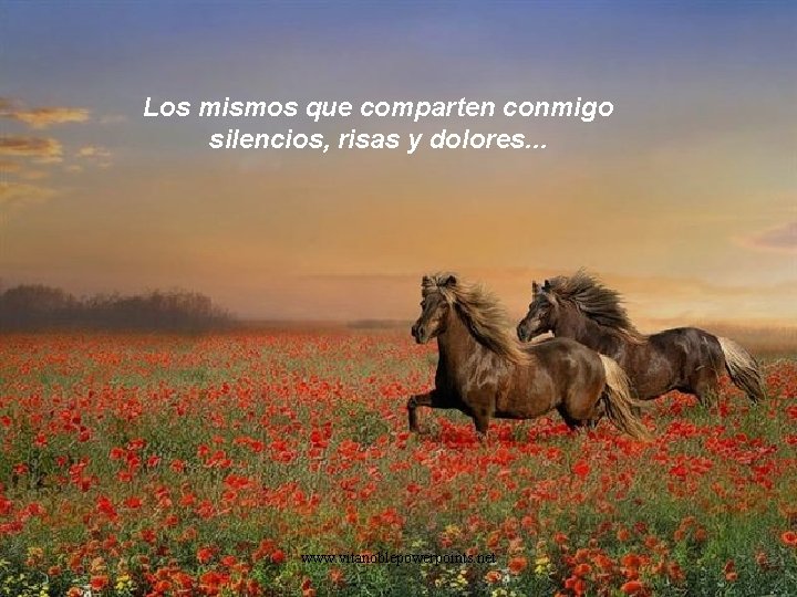 Los mismos que comparten conmigo silencios, risas y dolores. . . www. vitanoblepowerpoints. net