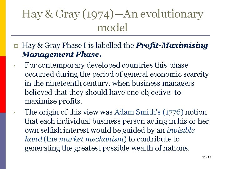 Hay & Gray (1974)—An evolutionary model p • • Hay & Gray Phase I