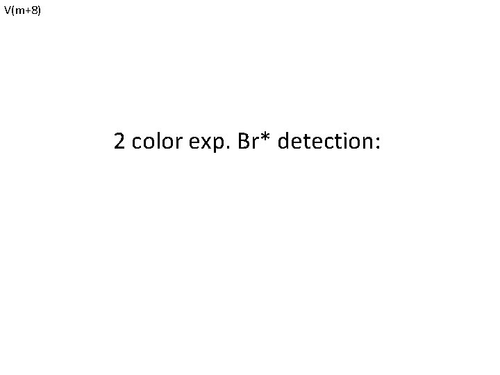 V(m+8) 2 color exp. Br* detection: 