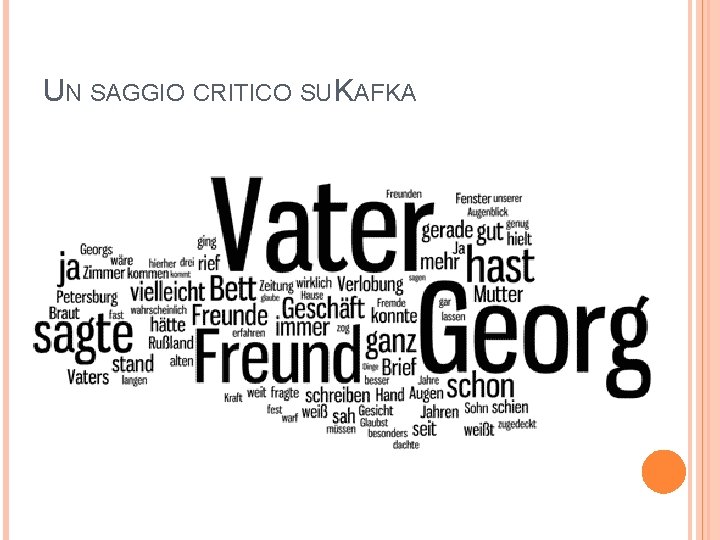 UN SAGGIO CRITICO SU KAFKA 