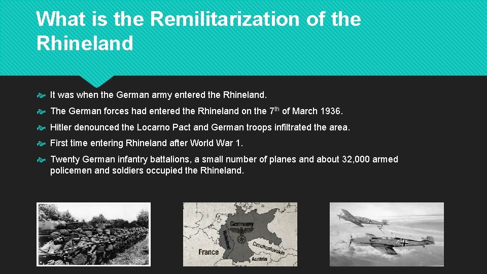 What is the Remilitarization of the Rhineland It was when the German army entered