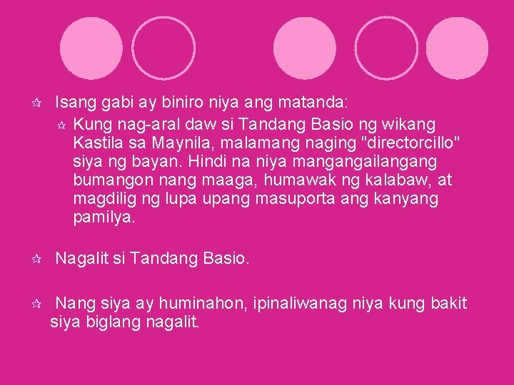 ¶ Isang gabi ay biniro niya ang matanda: ¶ Kung nag-aral daw si Tandang ¶ Isang gabi ay biniro niya ang matanda: ¶ Kung nag-aral daw si Tandang