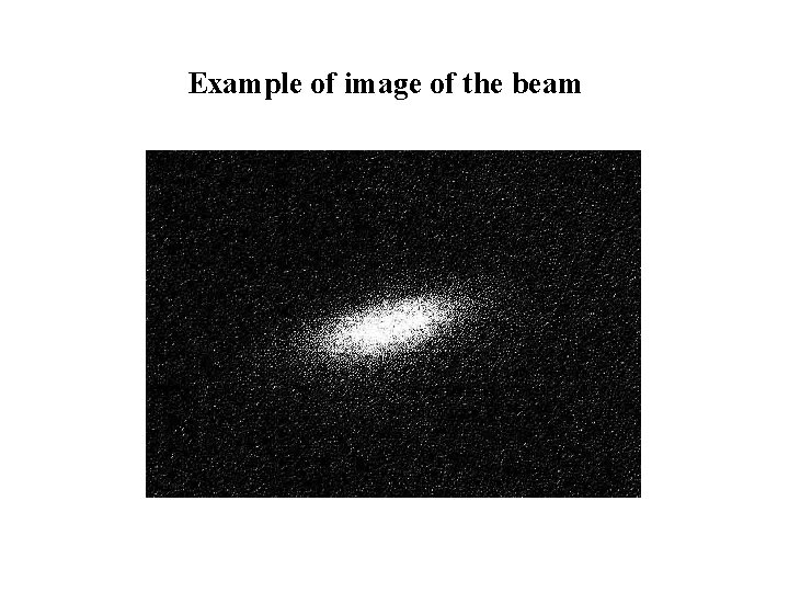 Example of image of the beam 