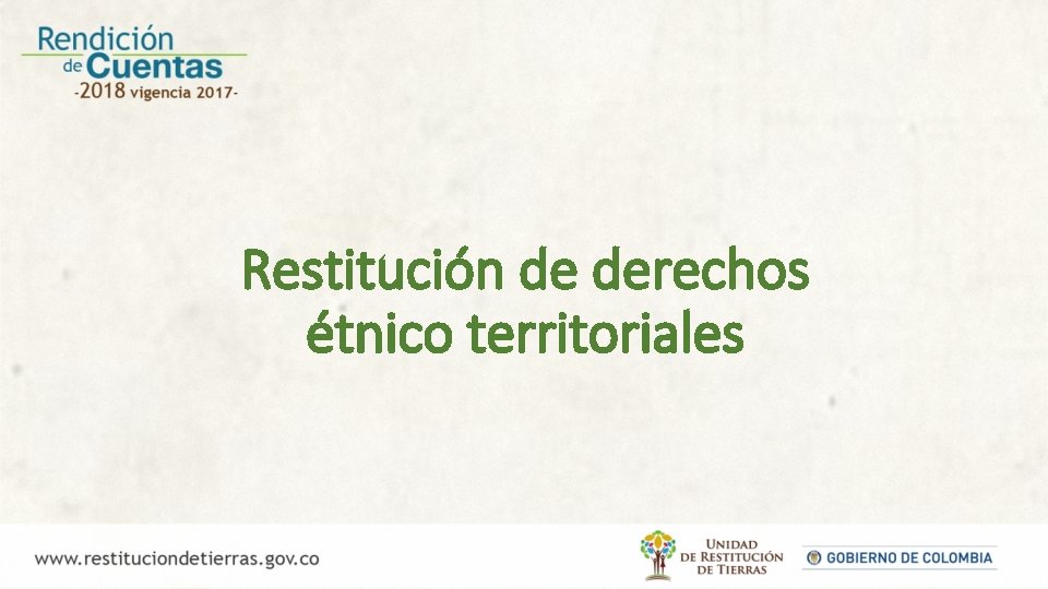 Restitución de derechos étnico territoriales 