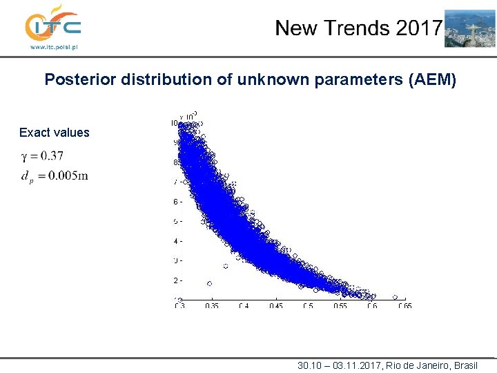 Posterior distribution of unknown parameters (AEM) Exact values 30. 10 – 03. 11. 2017,