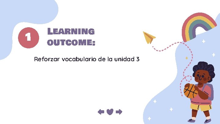 1 Learning outcome: Reforzar vocabulario de la unidad 3 