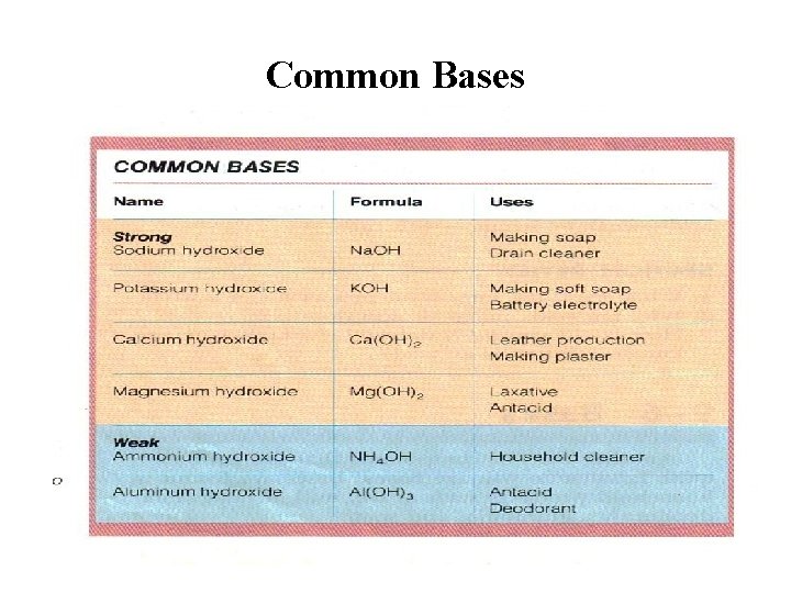 Common Bases 