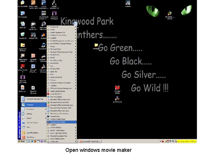 Open windows movie maker 