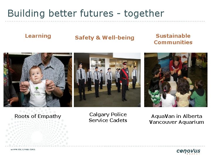 Building better futures - together Learning Roots of Empathy Safety & Well-being Calgary Police