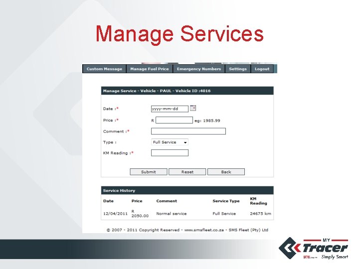 Manage Services 