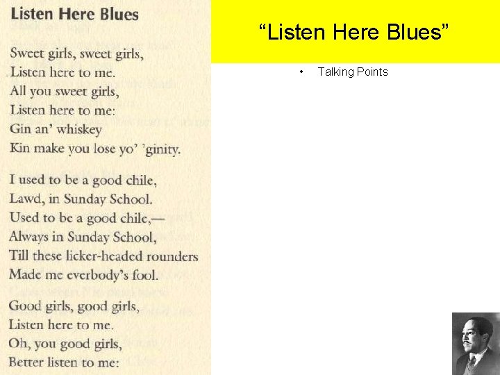 “Listen Here Blues” • Talking Points 