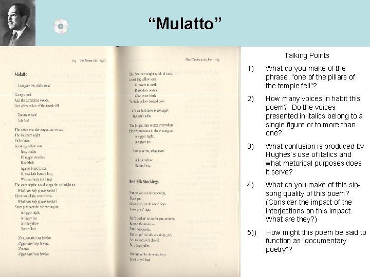 “Mulatto” Talking Points 1) What do you make of the phrase, “one of the